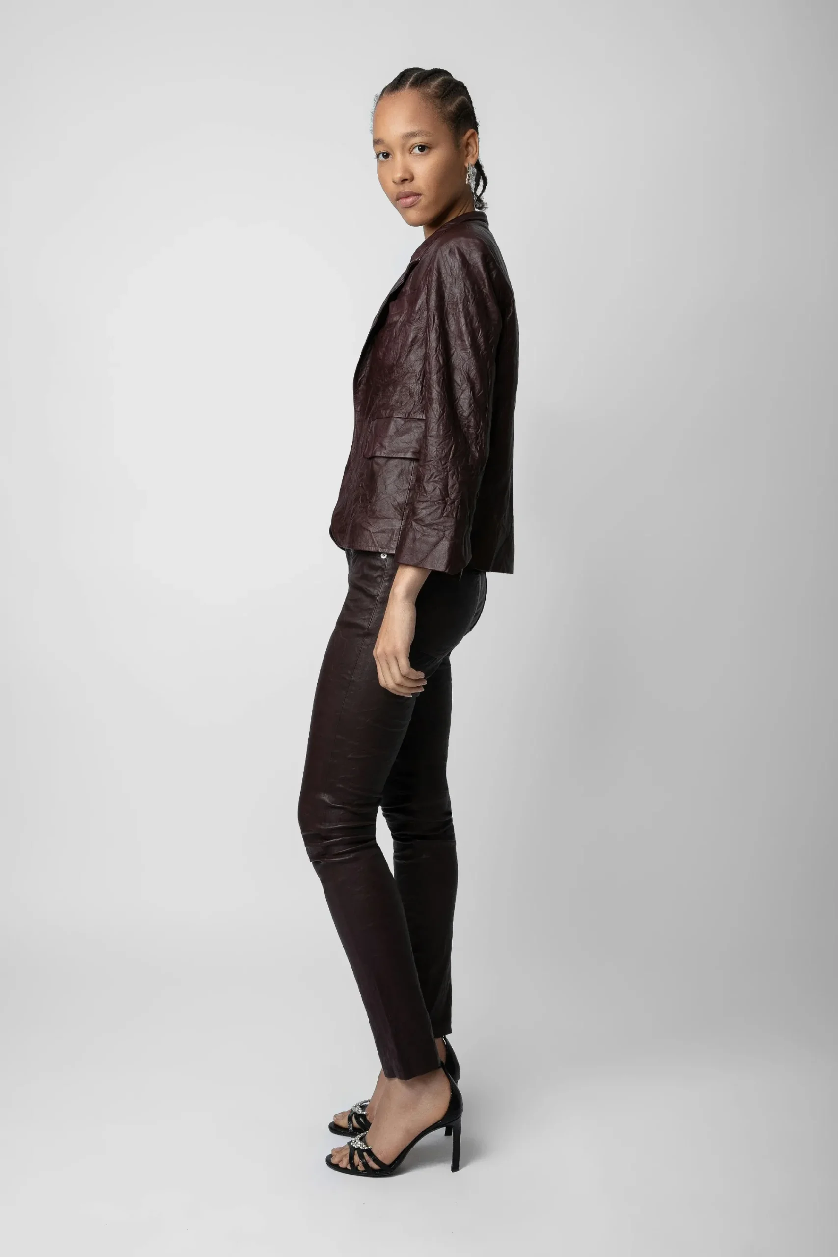 Zadig & Voltaire Costumes^Blazer En Cuir Froisse Verys