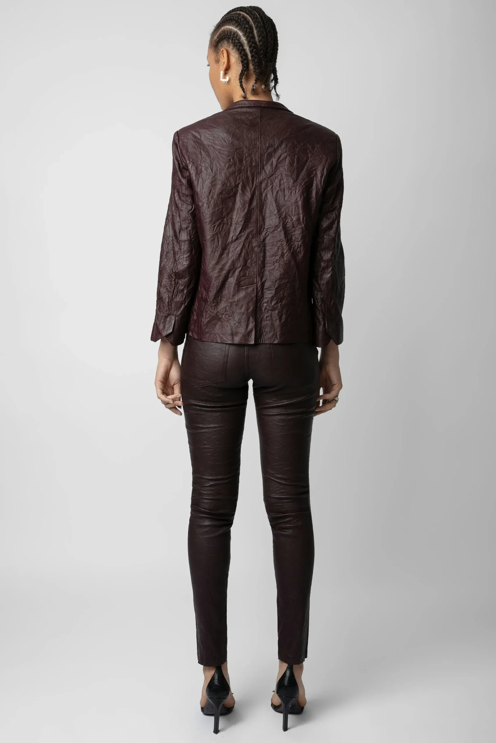 Zadig & Voltaire Costumes^Blazer En Cuir Froisse Verys