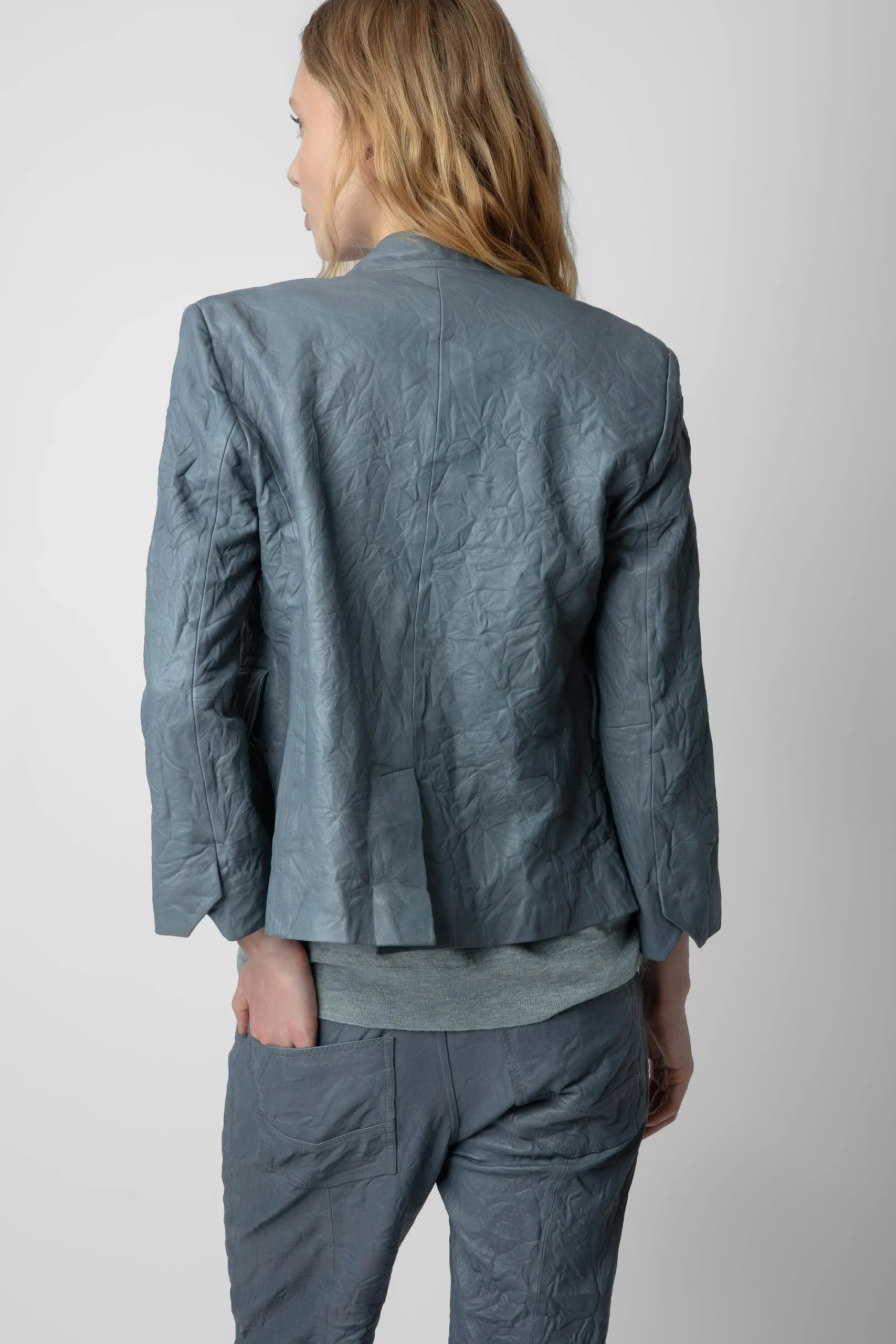 Zadig & Voltaire Vestes^Blazer En Cuir Froisse Verys