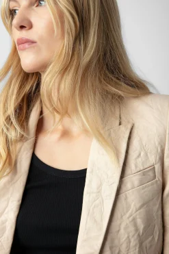 Zadig & Voltaire Vestes^Blazer En Cuir Froisse Visko