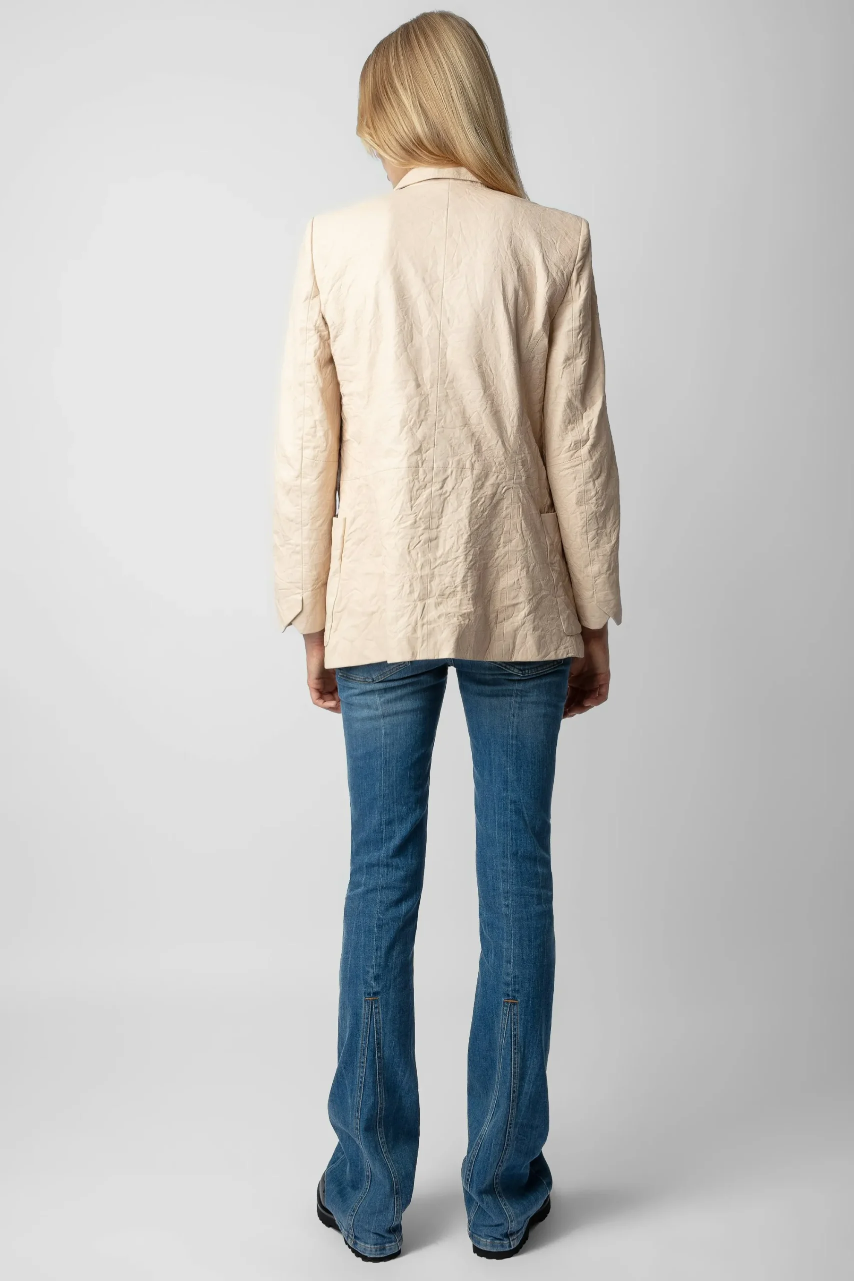 Zadig & Voltaire Vestes^Blazer En Cuir Froisse Visko