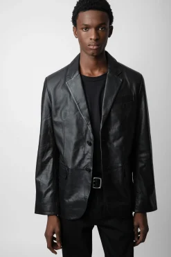 Zadig & Voltaire Manteaux Et Vestes^Blazer En Cuir Valfried