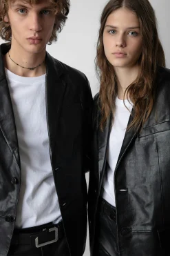 Zadig & Voltaire Manteaux Et Vestes^Blazer En Cuir Valfried