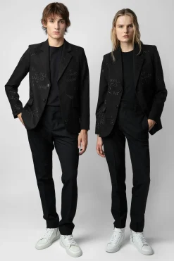 Zadig & Voltaire Unisexe^Blazer Vanille A Strass