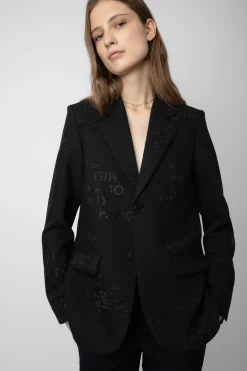 Zadig & Voltaire Unisexe^Blazer Vanille A Strass