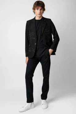 Zadig & Voltaire Unisexe^Blazer Vanille A Strass