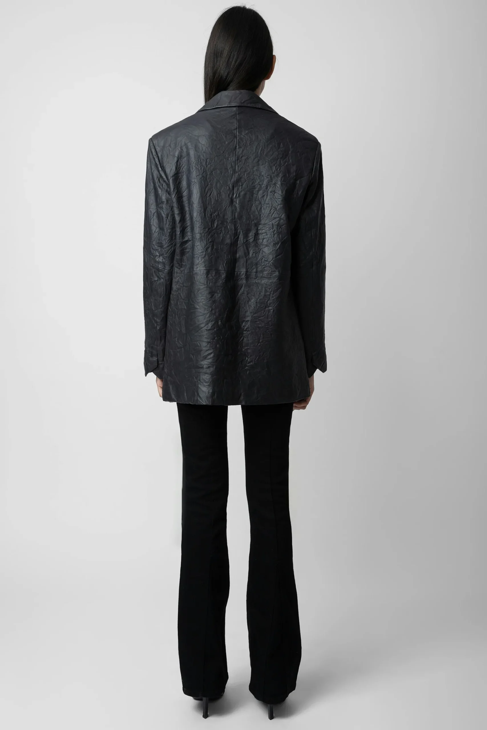 Zadig & Voltaire Vestes^Blazer Venturi En Cuir Froisse