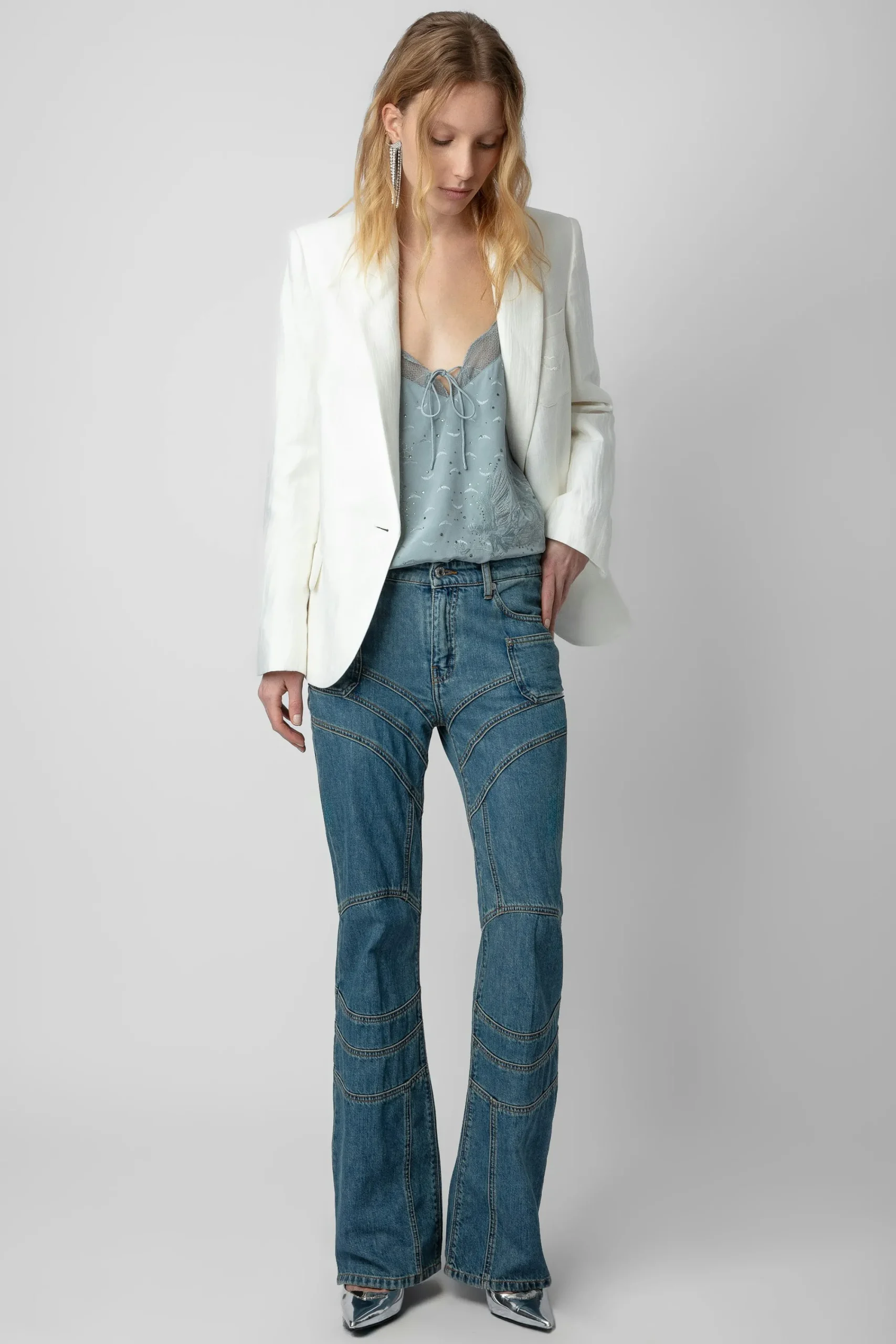 Zadig & Voltaire Chemises Et Hauts^Caraco Capela En Jacquard De Soie A Strass