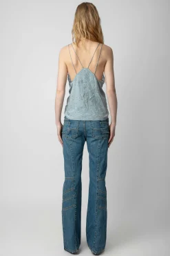 Zadig & Voltaire Chemises Et Hauts^Caraco Capela En Jacquard De Soie A Strass