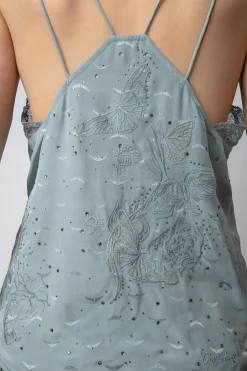 Zadig & Voltaire Chemises Et Hauts^Caraco Capela En Jacquard De Soie A Strass