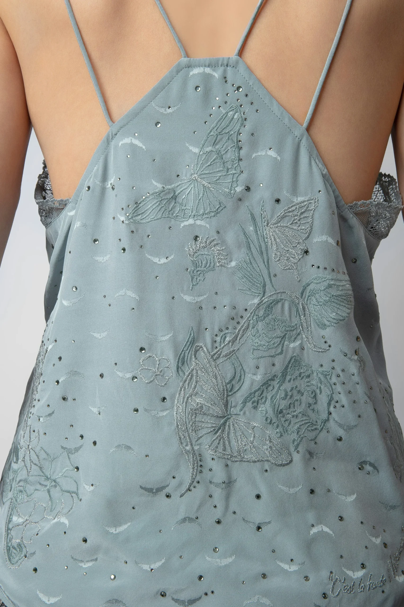 Zadig & Voltaire Chemises Et Hauts^Caraco Capela En Jacquard De Soie A Strass