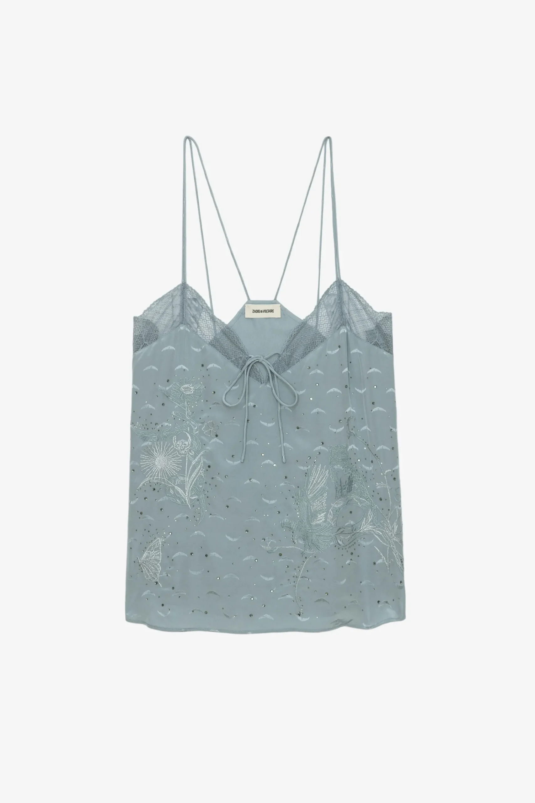 Zadig & Voltaire Chemises Et Hauts^Caraco Capela En Jacquard De Soie A Strass