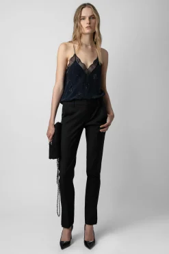 Zadig & Voltaire Chemises Et Hauts^Caraco En Soie A Strass Christy