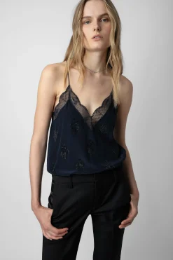 Zadig & Voltaire Chemises Et Hauts^Caraco En Soie A Strass Christy