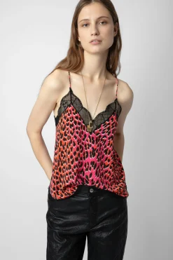 Zadig & Voltaire Chemises Et Hauts^Caraco En Soie Leopard Christy