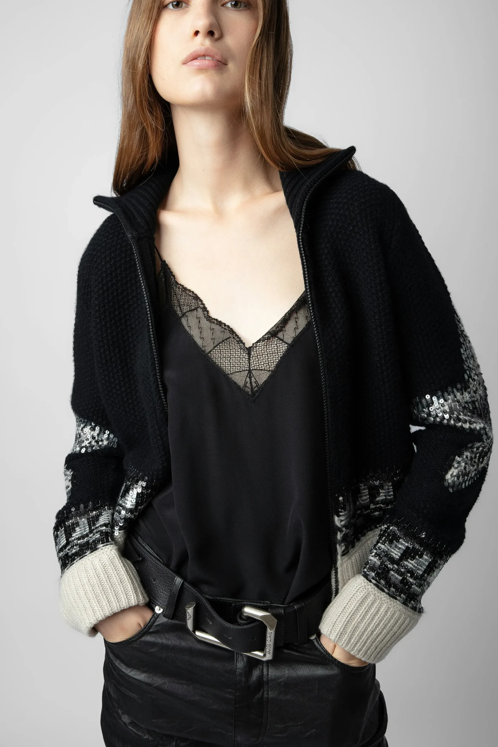 Zadig & Voltaire Unisexe^Cardigan En Cachemire A Paillettes Christa