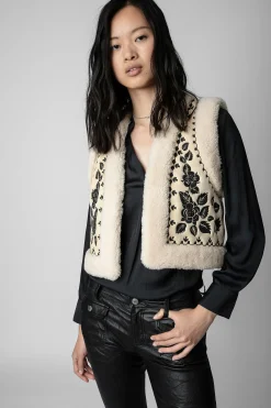 Zadig & Voltaire Manteaux Et Vestes^Cardigan Feti En Peau De Mouton