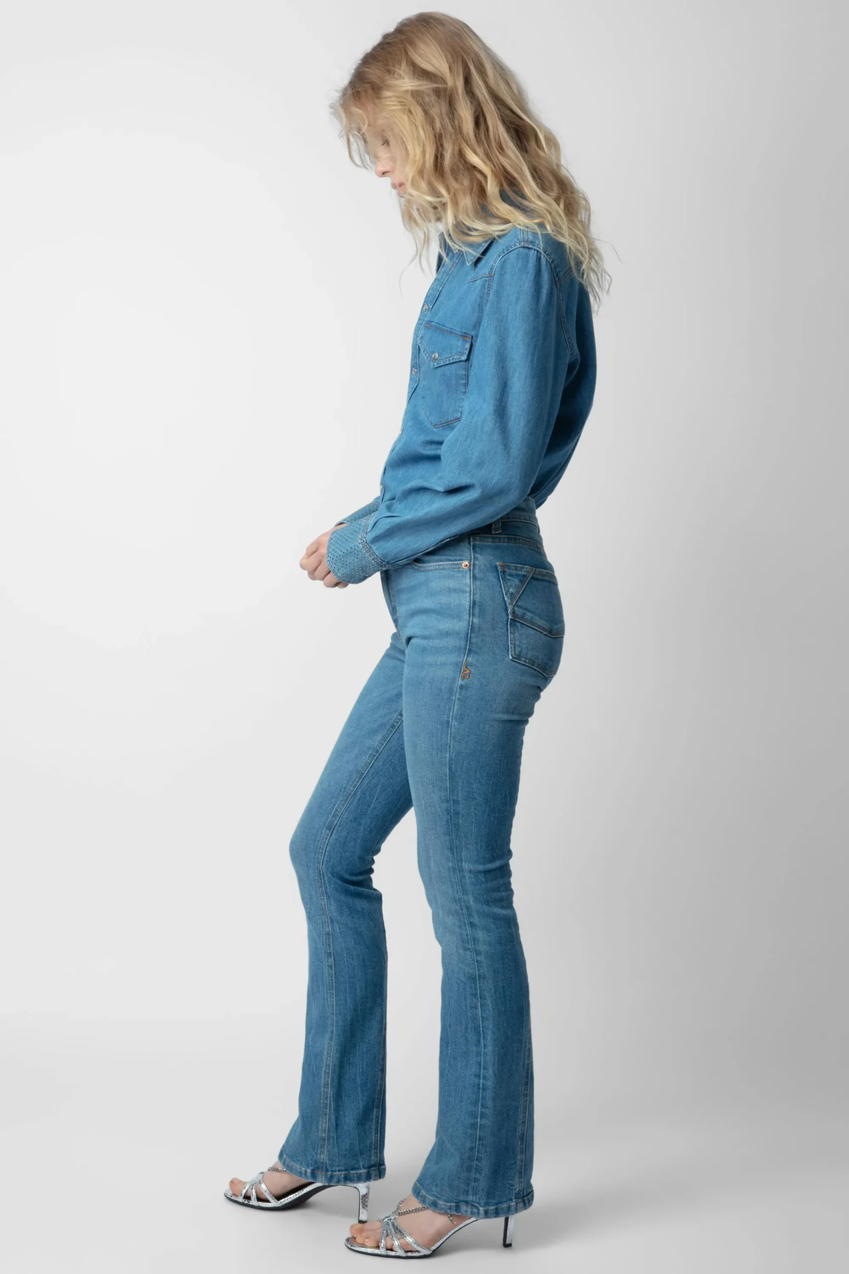 Zadig & Voltaire Chemises Et Hauts^Chemise Thelma En Denim A Strass