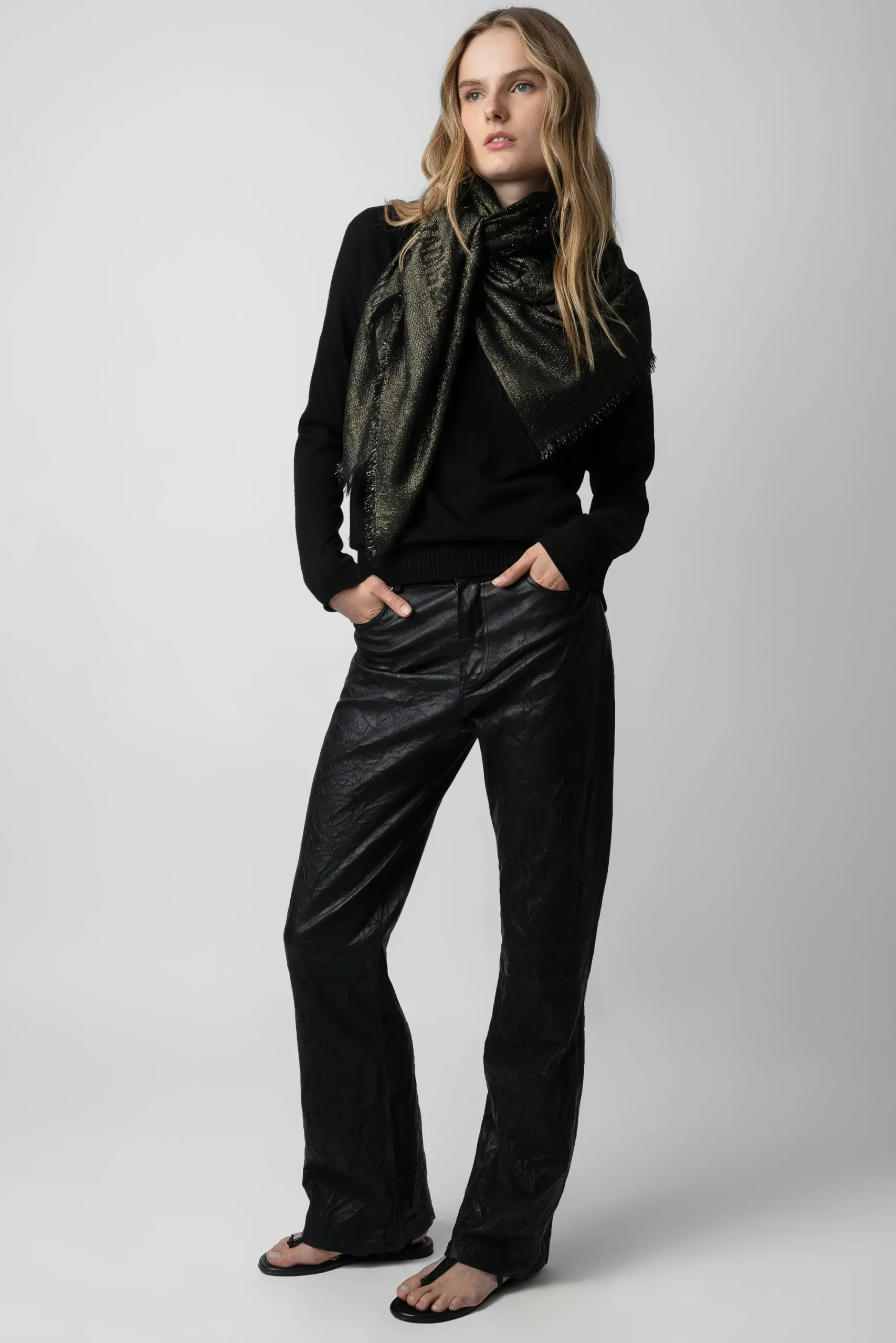 Zadig & Voltaire Vice-Voltaire^Echarpe Glenn Rock En Jacquard Lurex