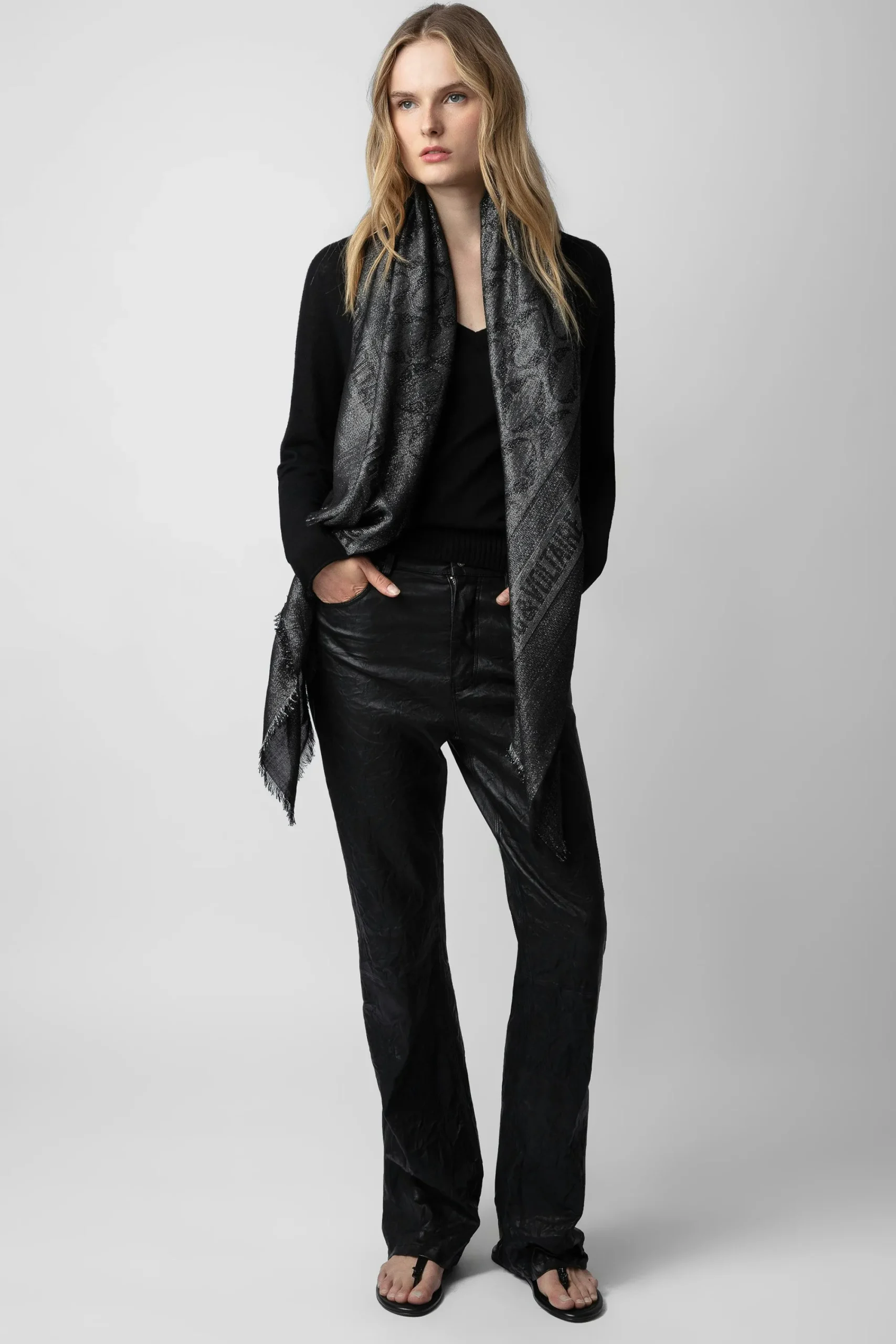 Zadig & Voltaire Echarpes^Echarpe Glenn Rock En Jacquard Lurex