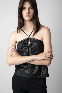 Zadig & Voltaire Chemises Et Hauts^Haut En Cuir Froisse Cidonie