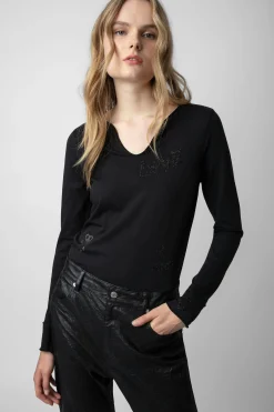 Zadig & Voltaire T-Shirts^Haut Henley A Strass