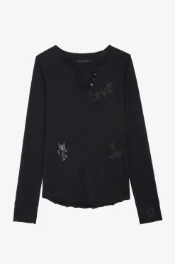 Zadig & Voltaire T-Shirts^Haut Henley A Strass
