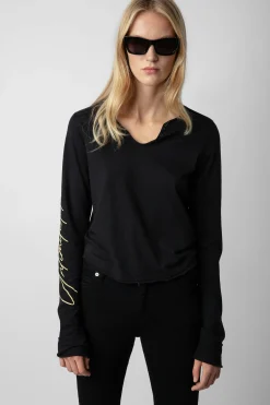 Zadig & Voltaire T-Shirts^Haut Henley Court Concert Crush