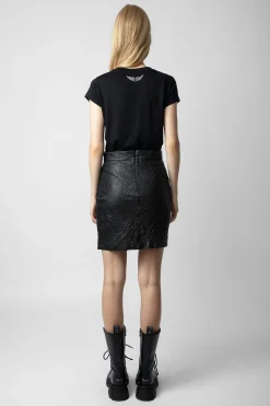 Zadig & Voltaire Robes Et Jupes^Jupe Julipe En Cuir Froisse