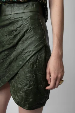 Zadig & Voltaire Robes Et Jupes^Jupe Julipe En Cuir Froisse