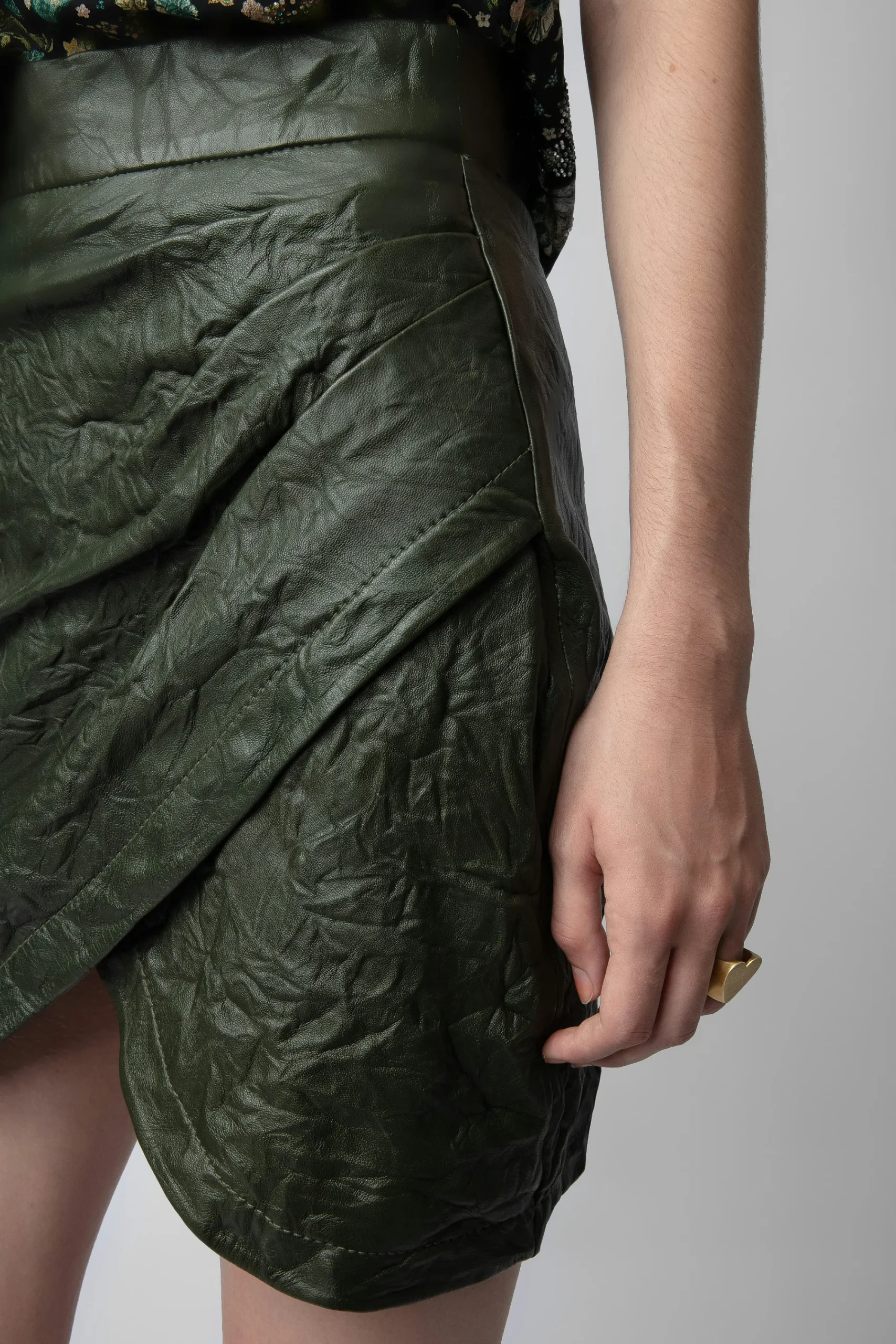 Zadig & Voltaire Robes Et Jupes^Jupe Julipe En Cuir Froisse