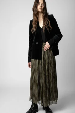 Zadig & Voltaire Robes Et Jupes^Jupe Zv En Mousseline De Soie Jade