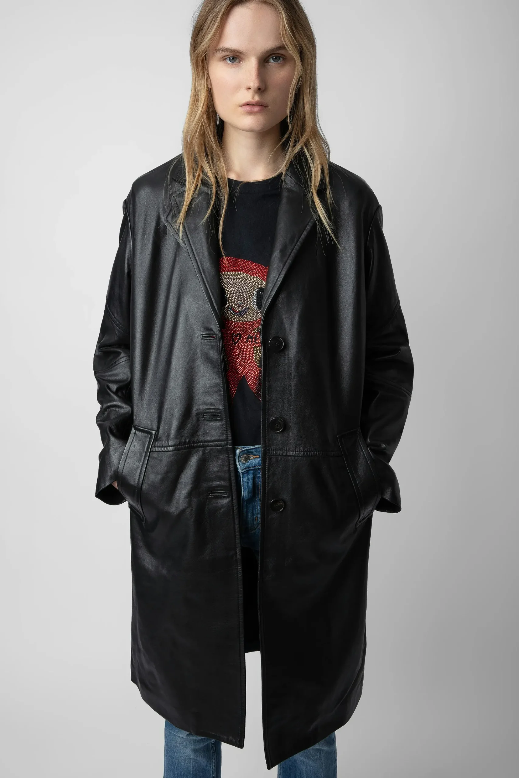 Zadig & Voltaire Unisexe^Manteau En Cuir Macari