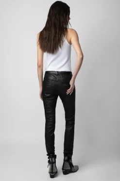 Zadig & Voltaire Pantalons Et Shorts^Pantalon En Cuir Froisse Phlame