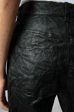 Zadig & Voltaire Pantalons Et Shorts^Pantalon En Cuir Froisse Evy