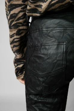 Zadig & Voltaire Pantalons Et Shorts^Pantalon En Cuir Froisse Hippie