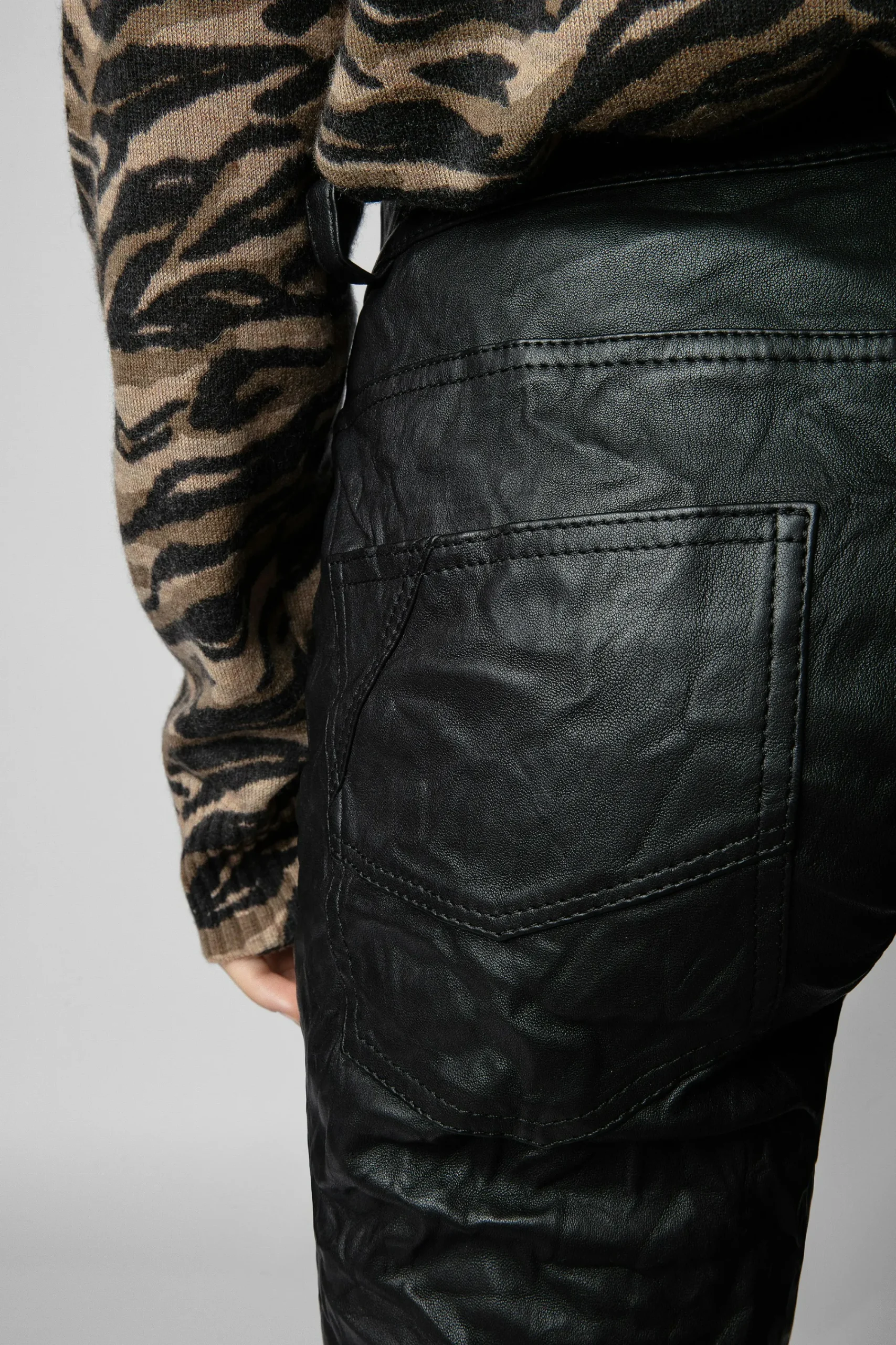 Zadig & Voltaire Pantalons Et Shorts^Pantalon En Cuir Froisse Hippie