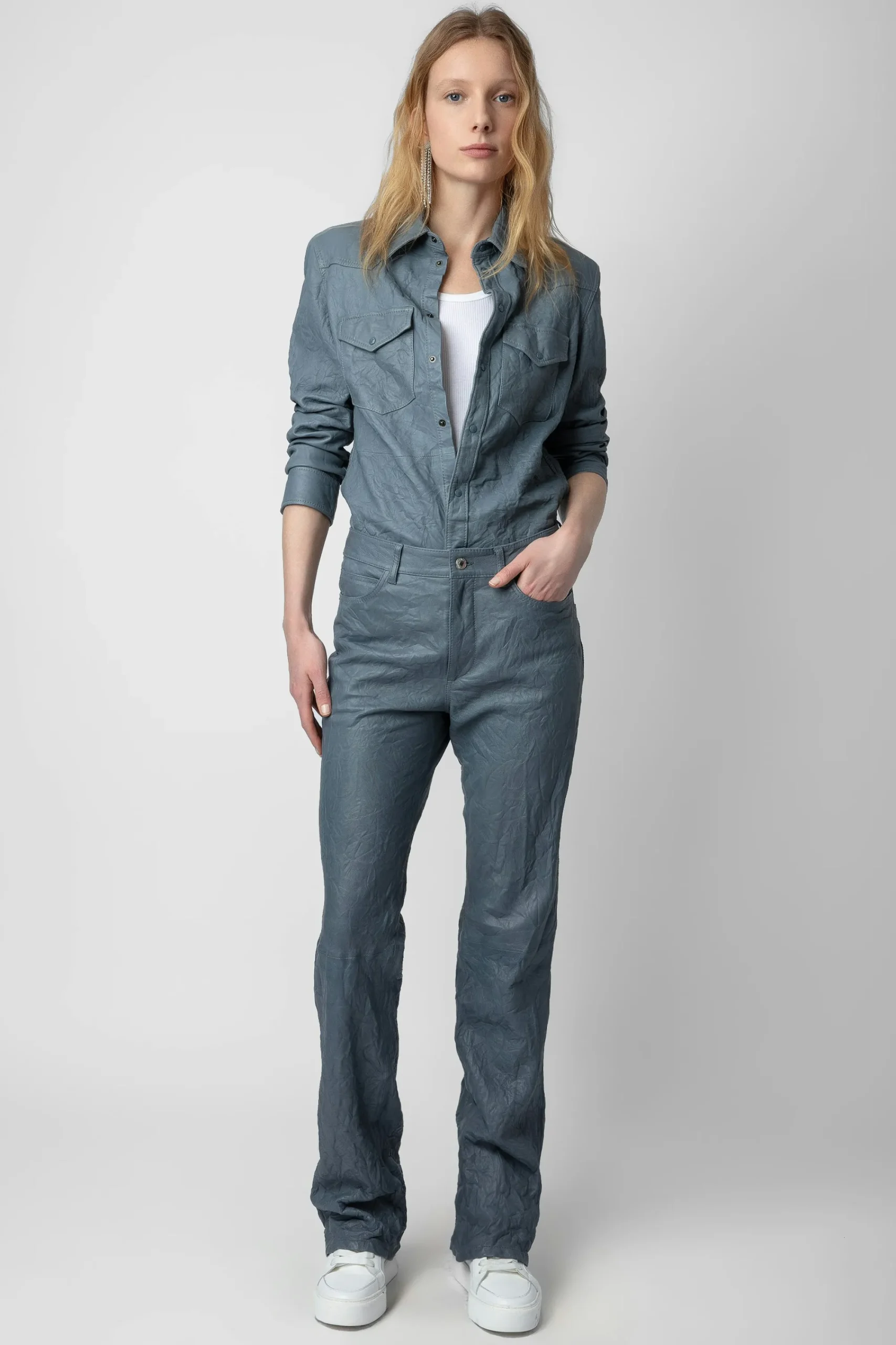 Zadig & Voltaire Pantalons Et Shorts^Pantalon En Cuir Froisse Pistol