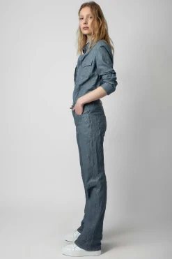 Zadig & Voltaire Pantalons Et Shorts^Pantalon En Cuir Froisse Pistol