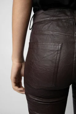 Zadig & Voltaire Costumes^Pantalon En Cuir Froisse Phlame