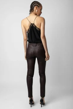 Zadig & Voltaire Costumes^Pantalon En Cuir Froisse Phlame