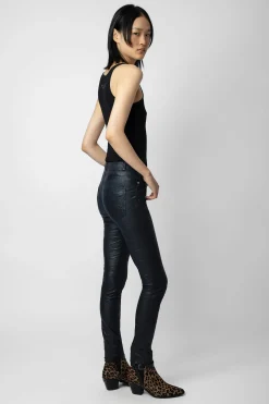 Zadig & Voltaire Costumes^Pantalon Phlame Cuir Froisse