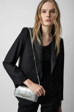 Zadig & Voltaire Sacs A Bandoulière^Pochette Metallisee Gaufree Borderline