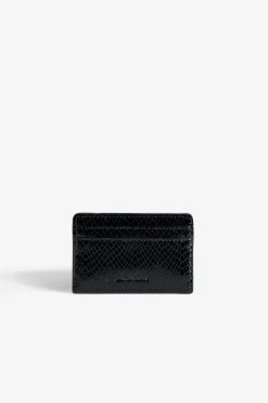 Zadig & Voltaire Portefeuilles Et Porte-Monnaie^Porte-Cartes En Relief Sauvage Brillant Zv Pass