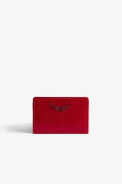 Zadig & Voltaire Portefeuilles Et Porte-Monnaie^Porte-Cartes En Relief Sauvage Brillant Zv Pass