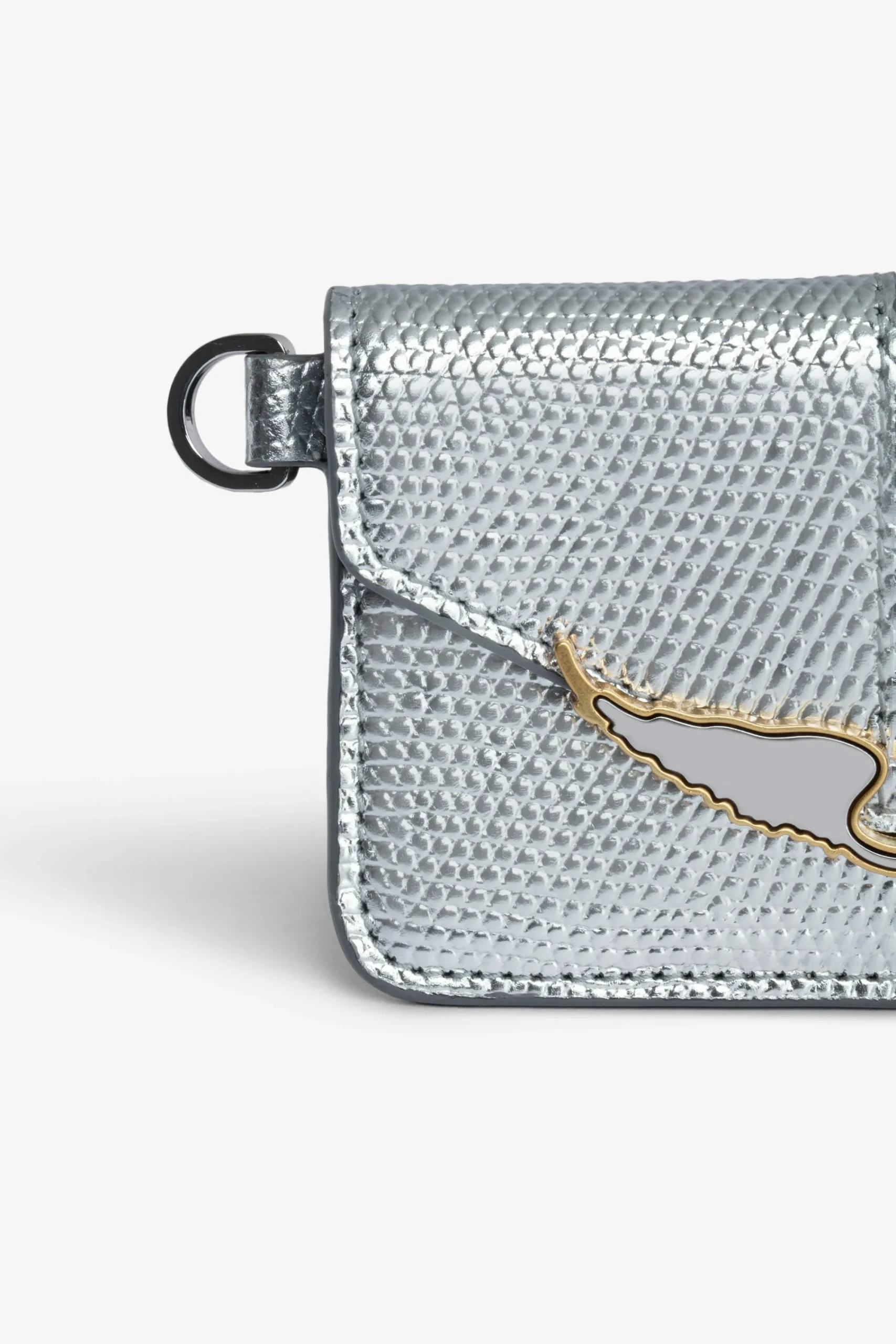 Zadig & Voltaire Portefeuilles Et Porte-Monnaie^Porte-Cartes Metallise Gaufre Borderline Pass