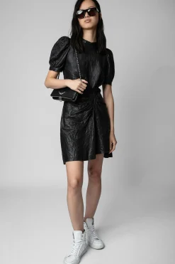 Zadig & Voltaire Robes Et Jupes^Robe En Cuir Froisse Rixe