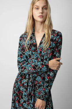 Zadig & Voltaire Robes Et Jupes^Robe En Soie A Strass Reward Thunder