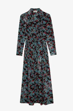 Zadig & Voltaire Robes Et Jupes^Robe En Soie A Strass Reward Thunder