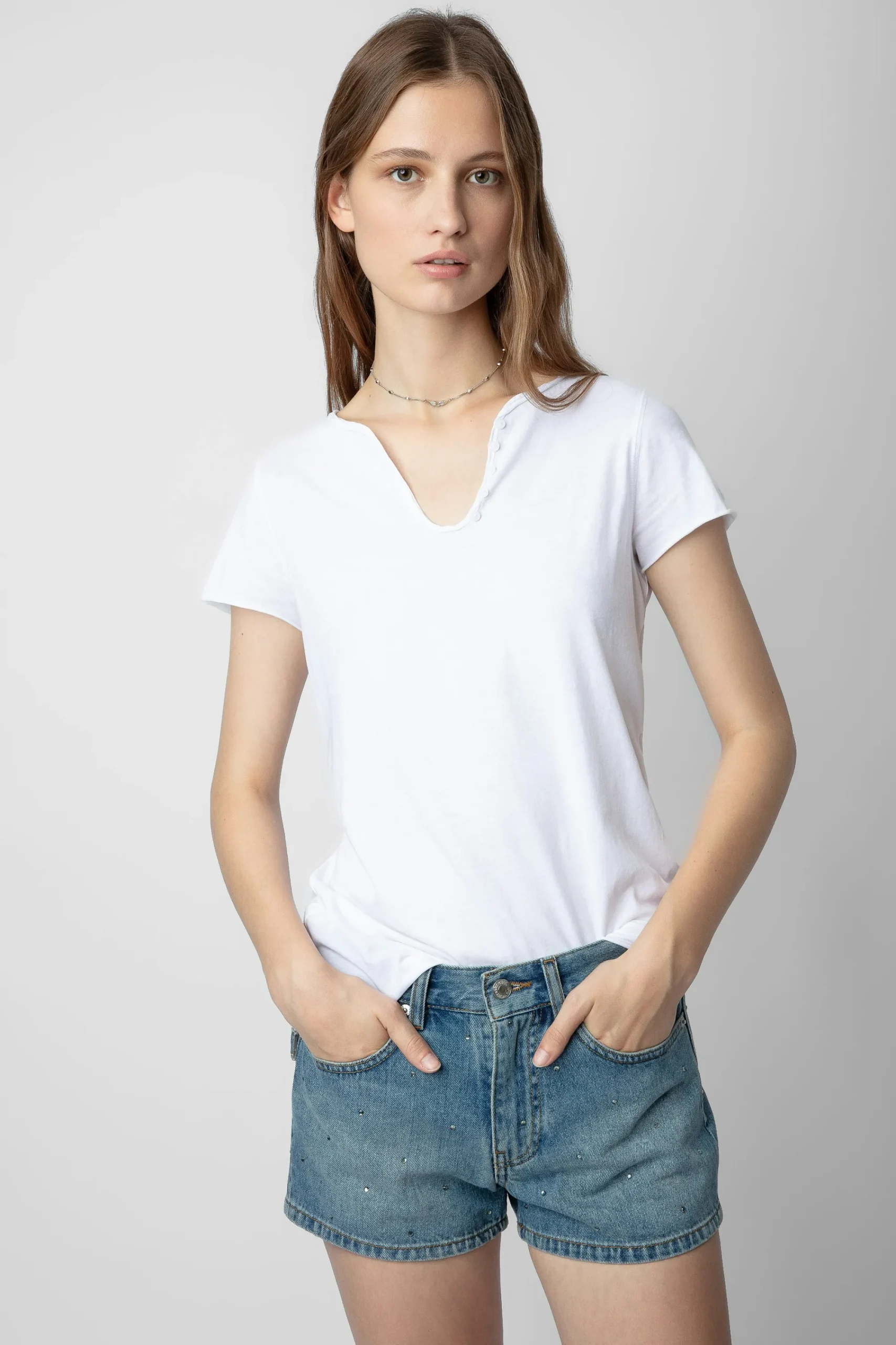 Zadig & Voltaire Pantalons Et Shorts^Short En Denim A Strass Sina